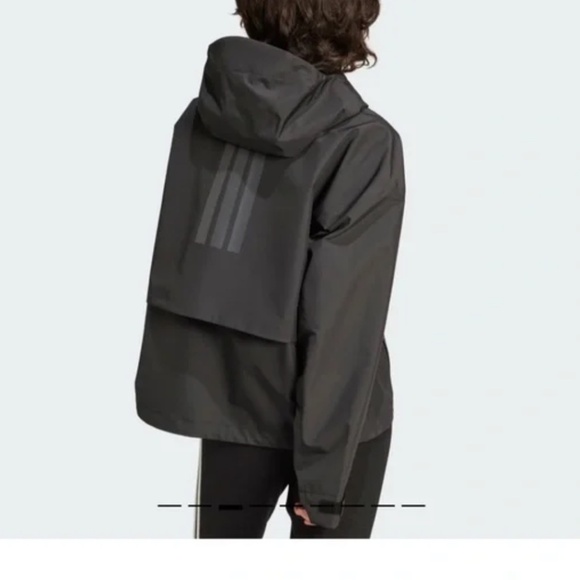 NWOT Adidas MYSHELTER RAIN.RDY Jacket in Black Size XS - Picture 2 of 5
